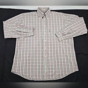 Barbour Shirt Mens Large Multicolor Long Sleeve Button Down Check All Cotton